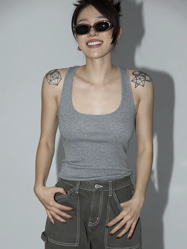 Женский топ Aolol Tribute Classic Series с широкой полосой, закрывающей боковую грудь, высокой эластичностью, тонким внешним видом и многофункциональным жилетом