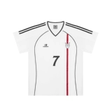 FDR Быстросохнущая летняя футболка с коротким рукавом, спортивная футбольная форма, V-образный вырез, в американском стиле