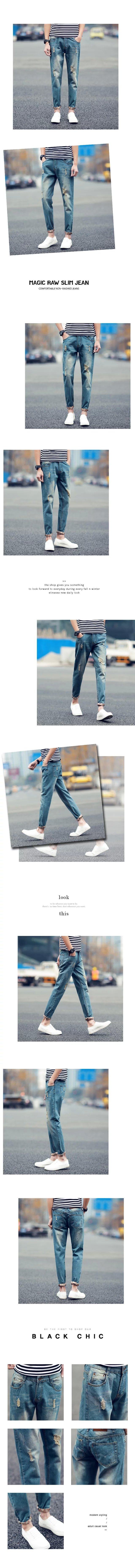 Jeans pour adolescent coupe droite pour Quatre saisons - Ref 1465312 Image 3