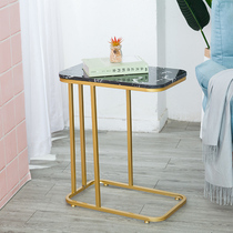 Creative simple marble coffee table mobile wrought iron sofa corner a few lazy people bedside reading table living room side