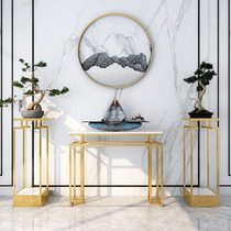 Nordic modern minimalist net porch table Golden Iron living room decoration porch partition porch partition porch cabinet side strip table