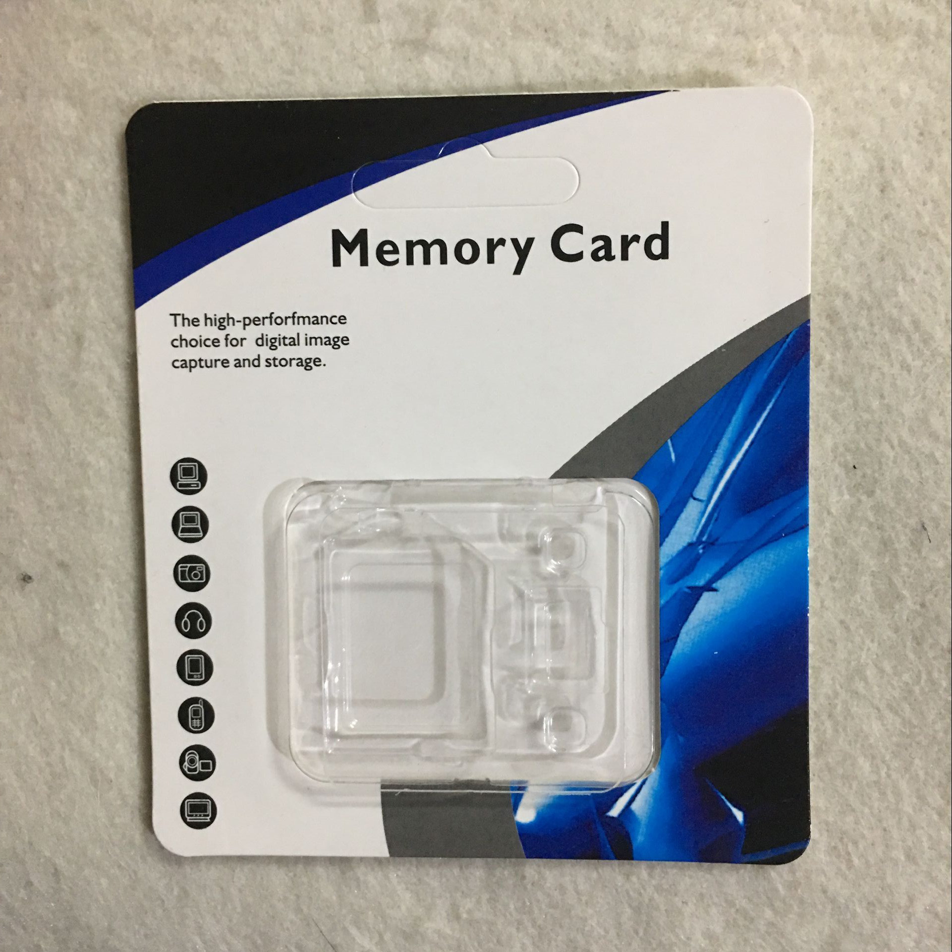 Neutral blue double card packaging memory card neutral double card packaging box AB dual card packaging box from stock
