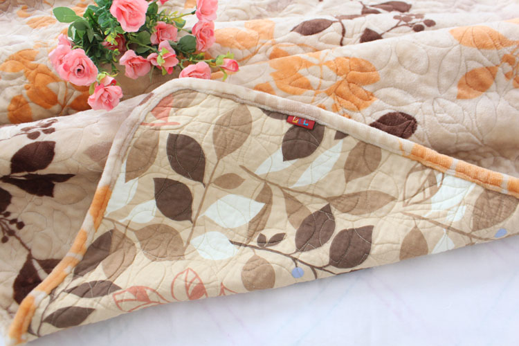 Mùa đông sang trọng bộ đồ giường flannel đồng cỏ chăn bông trải giường đệm bông tấm chăn bốn mùa phổ quát drap giường cotton