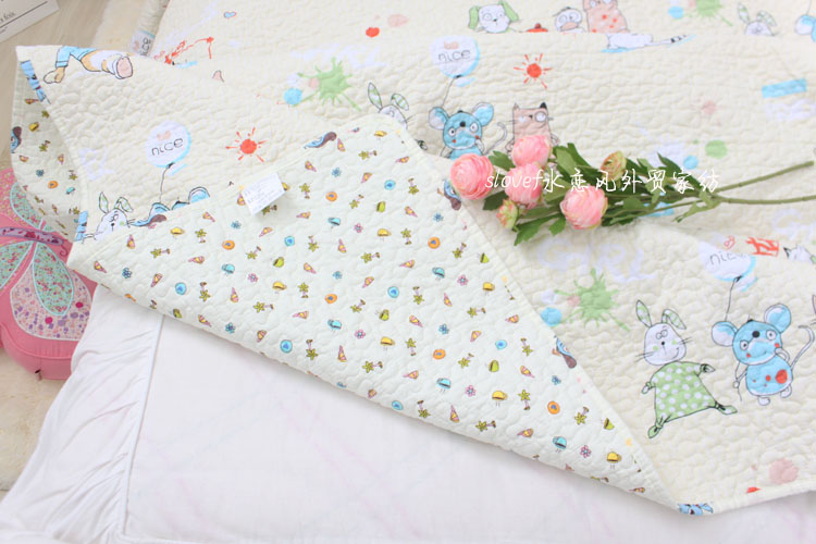 Bộ đồ giường mới teen phim hoạt hình Hàn Quốc bông twill quilted bed bìa mẫu giáo bìa là điều hòa không khí bởi trẻ em