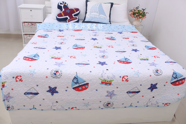 Bộ đồ giường mới teen phim hoạt hình Hàn Quốc bông twill quilted bed bìa mẫu giáo bìa là điều hòa không khí bởi trẻ em