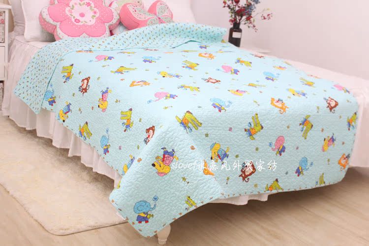 Bộ đồ giường mới teen phim hoạt hình Hàn Quốc bông twill quilted bed bìa mẫu giáo bìa là điều hòa không khí bởi trẻ em