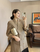 PEIPEI Pepe Maternity Wear French Hem Spliced ​​Coat Windbreaker Jacket Autumn Autumn Suit Autumn Top