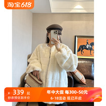 PEIPEI Peipei Maternity Wear Soft Coral Velvet Outdoor Top Loose Jacket Winter Wear Can Be Weared After Pregnancy