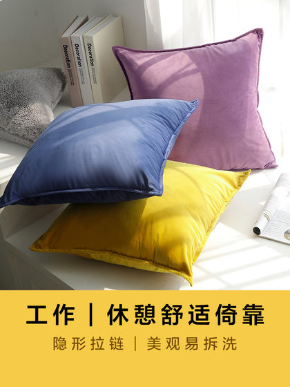 沙发抱枕靠垫客厅KTV轻奢酒店大靠枕天鹅金丝绒简约靠背套不含芯