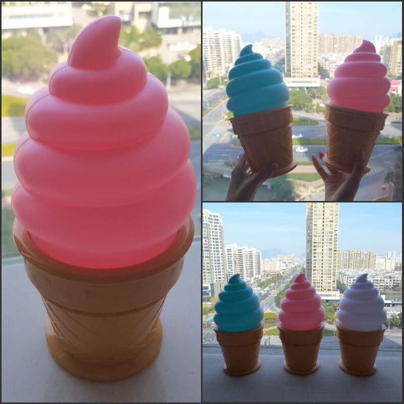 Simulation ice cream model light ice cream light cone desktop model decorative light box light box