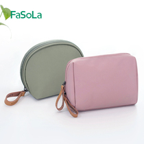 FaSoLa cosmetic bag Female portable ins weathered clothing storage portable travel small waterproof bag square shell-shaped