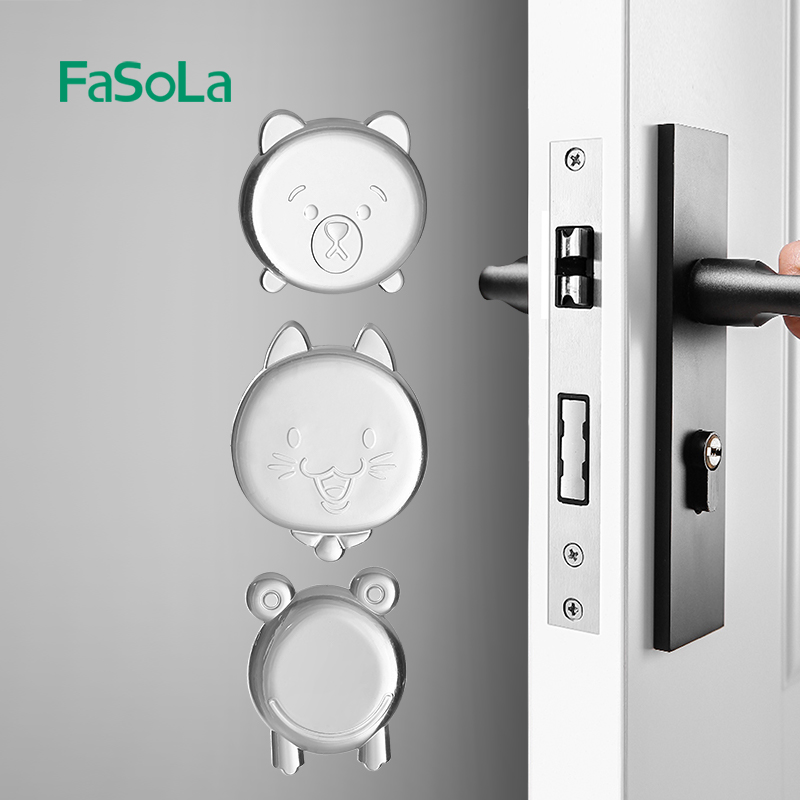 Japan Cute Transparent Anticollision Stickers Home Wall Fridge Glass Cabinet Door Handle Collision Bumper Stickers