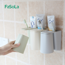 No trace stick Toothbrush toothpaste holder wash mouth mouthwash cup non-perforated wall wall suction Wall tooth Holder Holder Holder