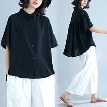 Pregnant women loose top OL professional wear shirt 2019 new summer tide mom pregnancy size shirt