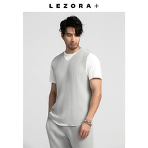 (Mid-year promotion)Japanese house fabric solid wear thin base V-neck sleeveless vest vest men JE010