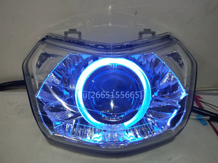 Honda Jia Yu 110 E Shadow Headlight hội Refit Dual Light Lens Angel Eye Devil Eye Xenon Light Youku - Đèn HID xe máy đèn pha bi cầu xe máy