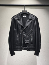 LA CALIFFA Show Master NAPPA calfskin slightly loose version sequins motorcycle jacket trendy brand