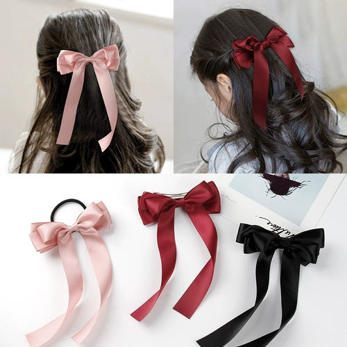 Детский японский аксессуар для волос, заколка для волос с бантиком, хвостик, лента, популярно в интернете