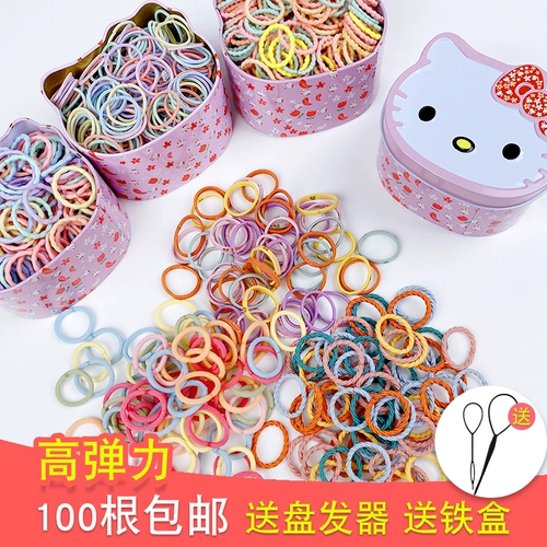 Детская резинка для волос, маленький безвредный эластичный детский аксессуар для волос с косичкой, не повреждает волосы