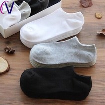 Mens socks spring and summer thin short tube 5 pairs of deodorant summer sports students solid color sweat feet rare sweat absorption low help summer