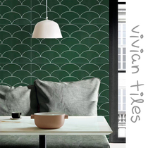 Nordic fan fish scales bread brick 300x600 kitchen bathroom balcony colored glazed tiles bathroom wall tiles