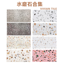 Color terrazzo wave pattern tiles Nordic kitchen bathroom wall tiles bathroom toilet tiles 300600