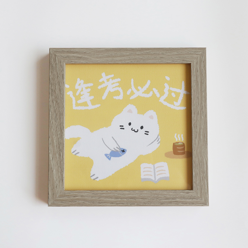 West Lan Original Illustrator Art Photo Frame Small Hanging Painting Small Crowd Decoration Painting Creative Pendulum With Birthday Gift Zakk