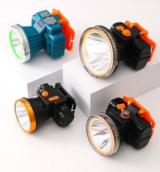 Outdoor strong light lithium battery headlight fishing light charging long shot