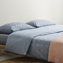 Nordic minimalist style -- Cubic cut flower craft washed cotton four pieces of all-cotton pure cotton pure color bed with supplies