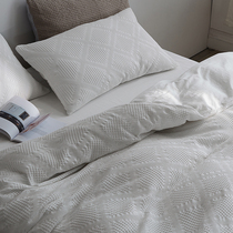 Advanced blogger wind -- 3D Huffg Solid grain pure cotton full cotton pure color four sets brief Nordic wind