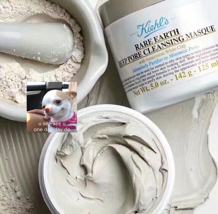 Kiehl's White Clay Mask 125ml giúp loại bỏ mụn đầu đen, làm sạch sâu, kiểm soát dầu và se lỗ chân lông mặt nạ ngủ trà xanh