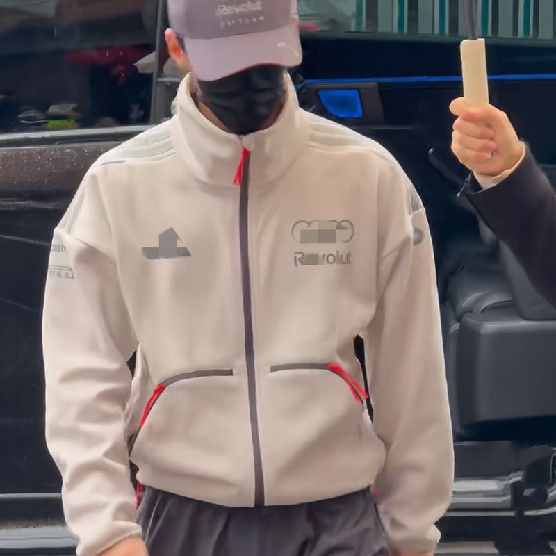 Cross-Border Quality】A*D Same Style as Audi F1 Collaboration Jacket, Warm Zip-Up, Loose Fit, Stand-Up Collar, Three-Zip Design Cross-Border Quality】A*D Same Style as Audi F1 Collaboration Jacket, Warm Zip-Up, Loose Fit, Stand-Up Collar, Three-Zip Design