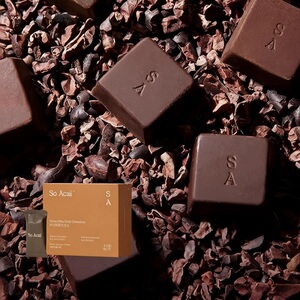 Soacai可可碎黑巧克力块健身零食1盒