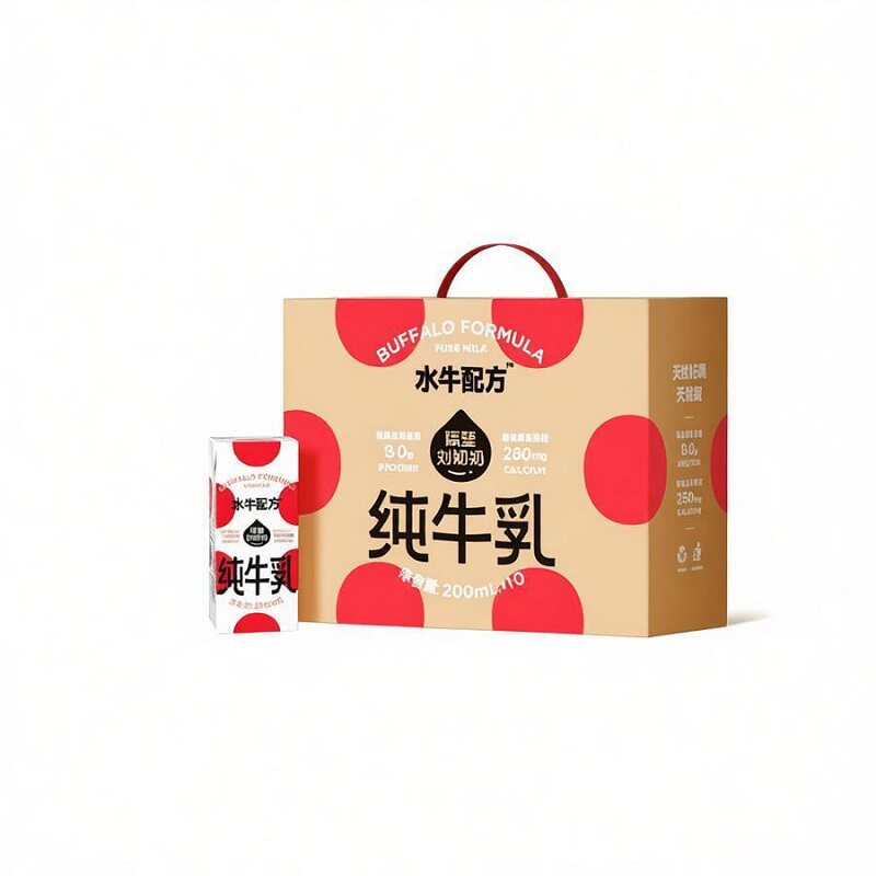 隔壁刘奶奶儿童纯牛奶4.0g蛋白水牛配方牛奶200ml*10盒*2箱砖包款