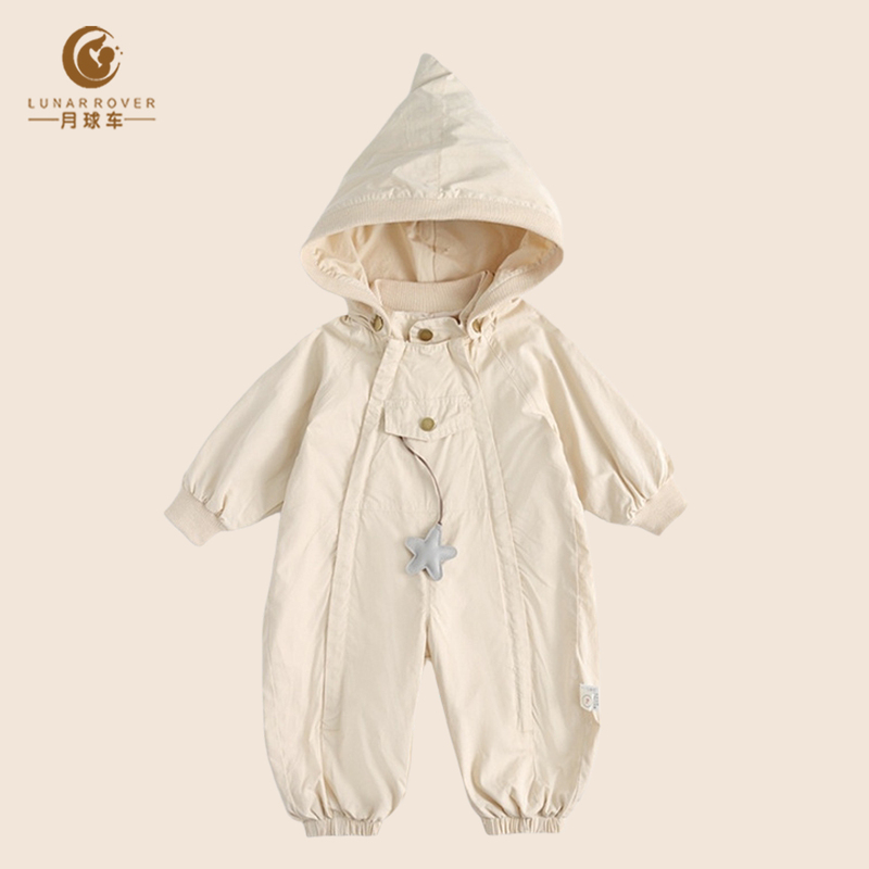 Baby Spring Outing Clothing 2026 New Spring Outfit Hooded Baby Thin Zip-Up Windproof One-Piece Jacket