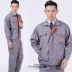 Quần yếm mùa xuân và mùa thu phù hợp với nam mặc áo sơ mi dài tay dụng cụ trang trí nhà xưởng dày