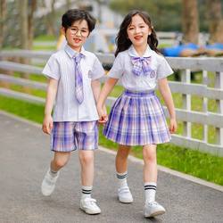 2024园服夏装英伦学院风儿童校服JK套装小学生班服夏季毕业照服装