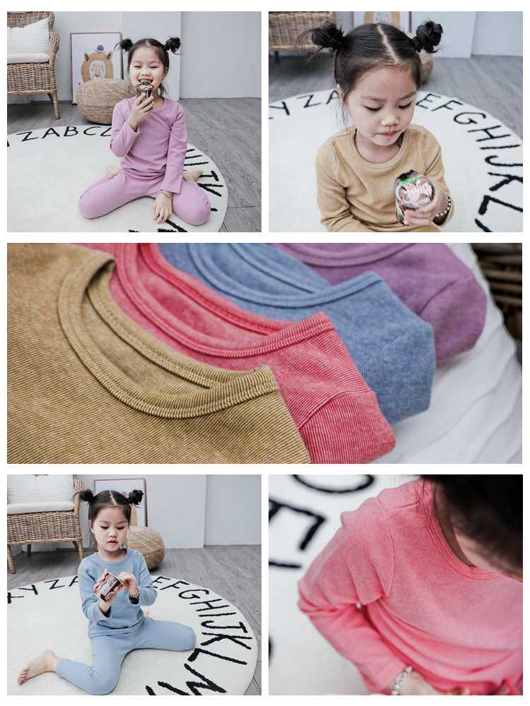 Non-refundable and non-exchangeable sweetcity organic cotton vertical striped loungewear boys pajamas girls autumn clothes suit