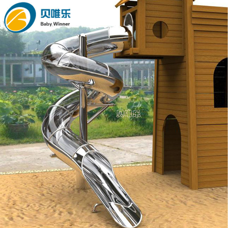 Custom stainless steel slide Supermarket mall Park office Villa Water Park escape fire passage