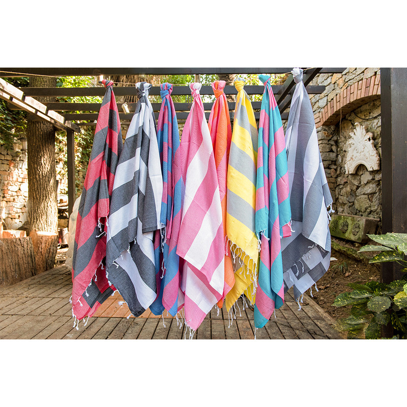 Tassel Towel Striped Turkish Beach Towel Pure Cotton and Linen Bath Towel Cotton Tassel Bath Towel
