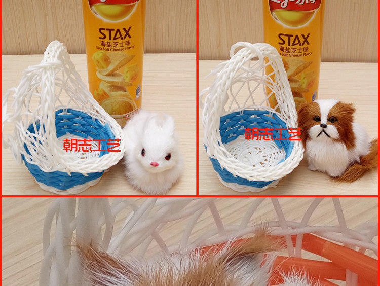 Игрушки-животные 仿真猫咪会叫狗兔猫咪摆件玩具狗狗玩具兔子生日礼品毛绒摆件公仔