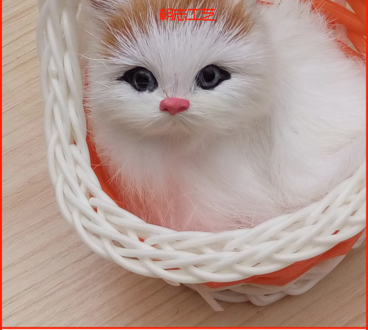 Игрушки-животные 仿真猫咪会叫狗兔猫咪摆件玩具狗狗玩具兔子生日礼品毛绒摆件公仔