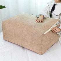 Cotton wool quilt storage bag Cotton linen cloth art clothes dustproof finishing bag Washable double handle luggage packing bag