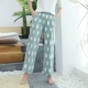Quần pyjama của phụ nữ mùa xuân và mùa hè quần vải cotton tinh khiết ở nhà cho phụ nữ mặc nhà bình thường rộng rãi và thoải mái bộ đồ ngủ cotton mùa thu có thể được mặc bên ngoài - Quần tây