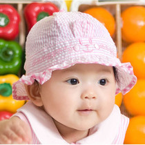 Baby out sun hat summer thin baby mesh basin hat 2-3-June 8 Cotton sunscreen rabbit ear hat