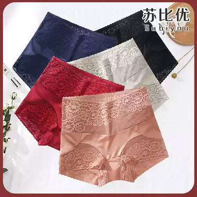 Jun Si lace brand high waist underwear Subiyou gutra high-end belly lift breifs Hi shangya trade