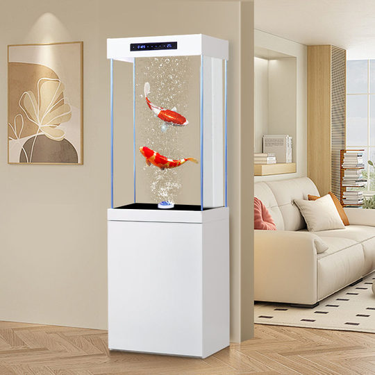 Fish Tank for Living Room 2025 New Model Small Bottom Filtration and Oxygenation Integrated Ultra-Clear Glass Vertical Floor-Standing Ecological Goldfish Tank