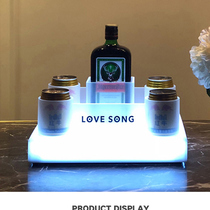 From the purchase of the wild GE deer head luminous wine holder LEED luminous base bar night Red Bull wine tray wine rack