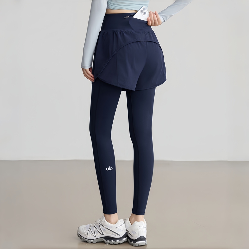 Aio Yoga Pants Autumn High-Waisted Hip-Lifting Fake Two-Piece Fitness Morning Running Sports Fitness Wear Pilates Cycling Long Pants Aio Yoga Pants Autumn High-Waisted Hip-Lifting Fake Two-Piece Fitness Morning Running Sports Fitness Wear Pilates Cycling Long Pants
