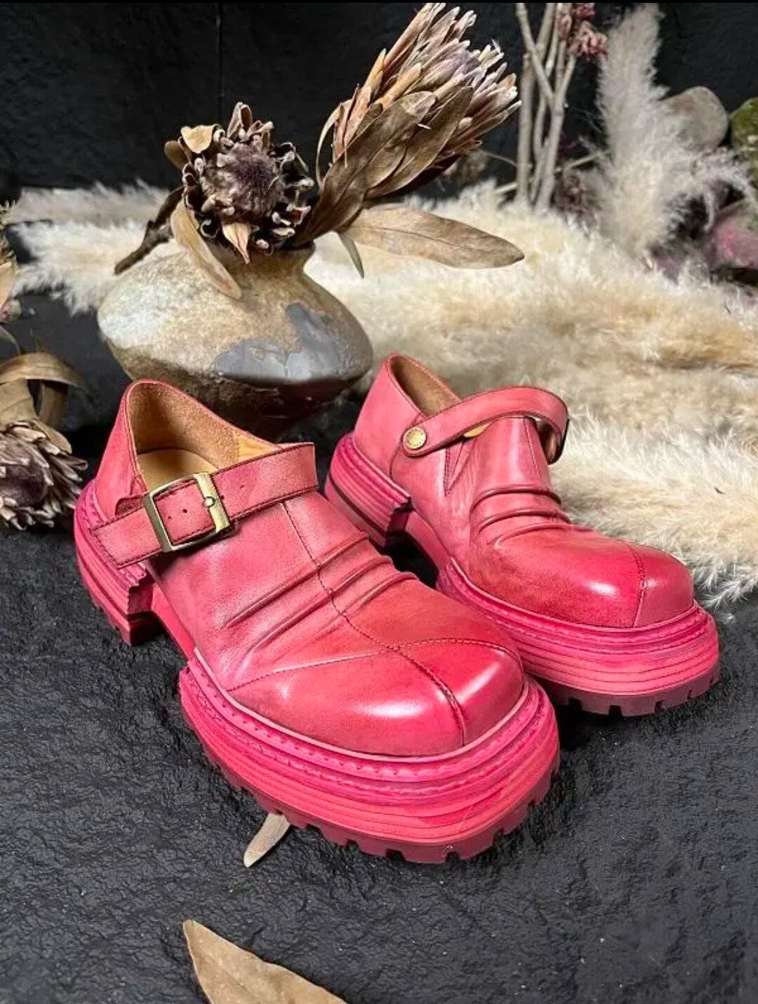 阿波纯手工复古女鞋